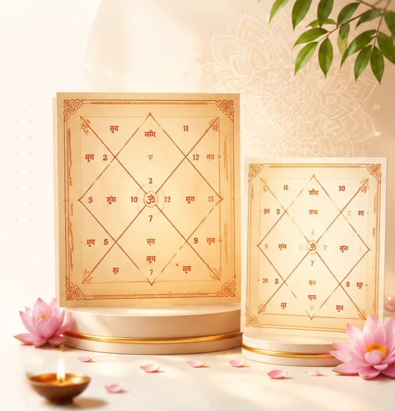 Kundli Milan scrolls illustration