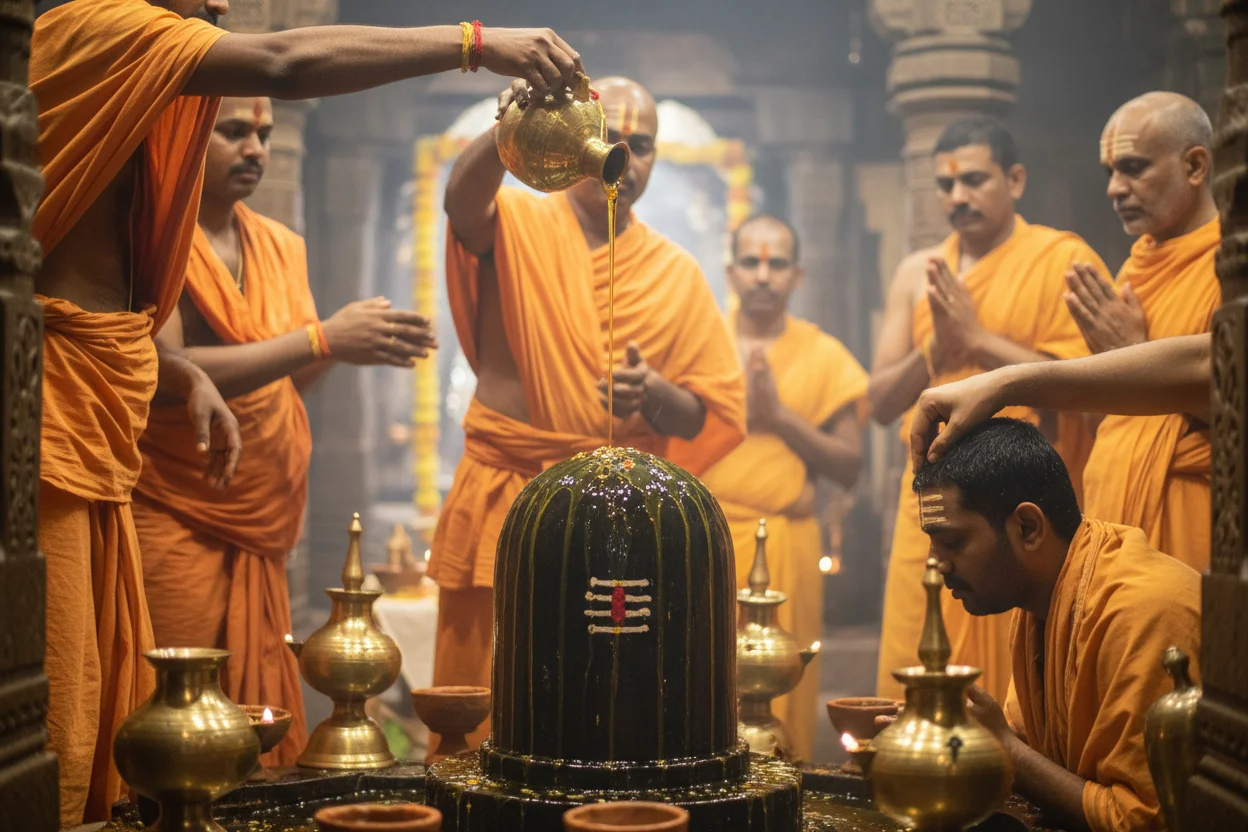Perform Oil-Til Mahaabhisheka with Shani Beej Mantra