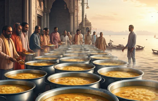 Grand 101 KG Khichdi Distribution Seva