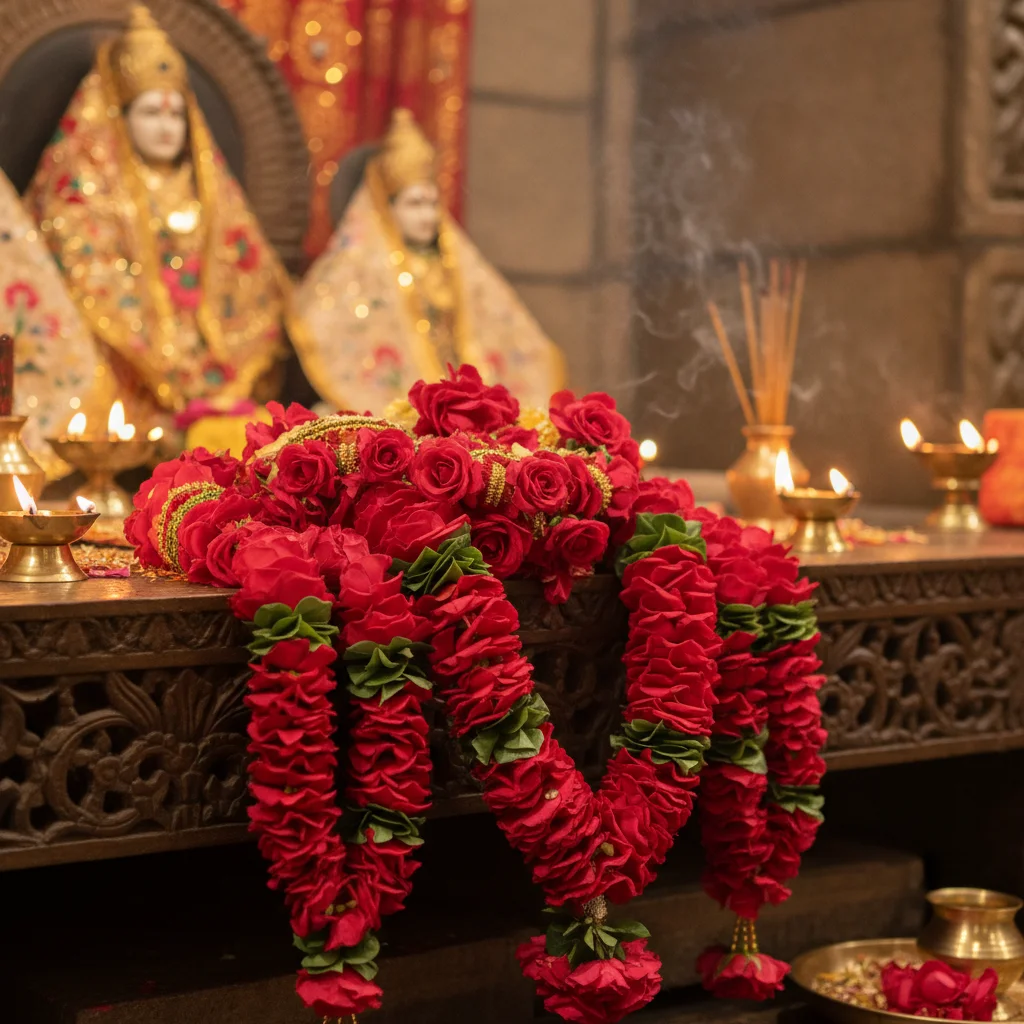Red Rose Garland